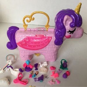 Polly Pocket Unicorn Party Large Compact Playset with Accessories